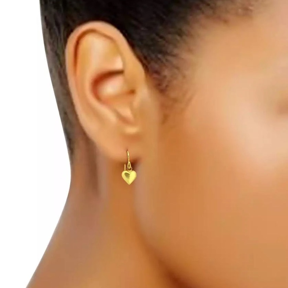 🐘🐘💓 Giani Bernini 18K Gold Plated Heart Drop Earrings - Picture 3 of 5